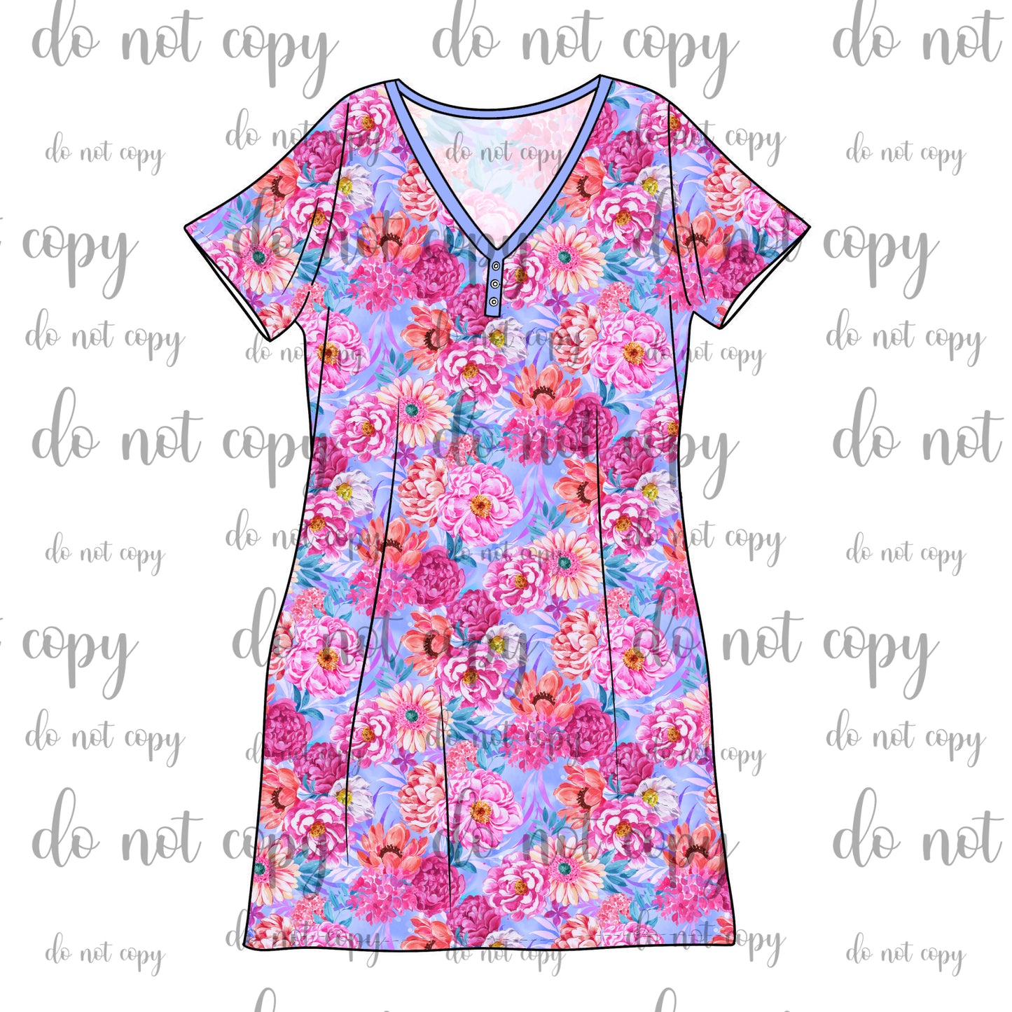 RTS Bamboo Adult Sleep Gown - Mystical Blooms