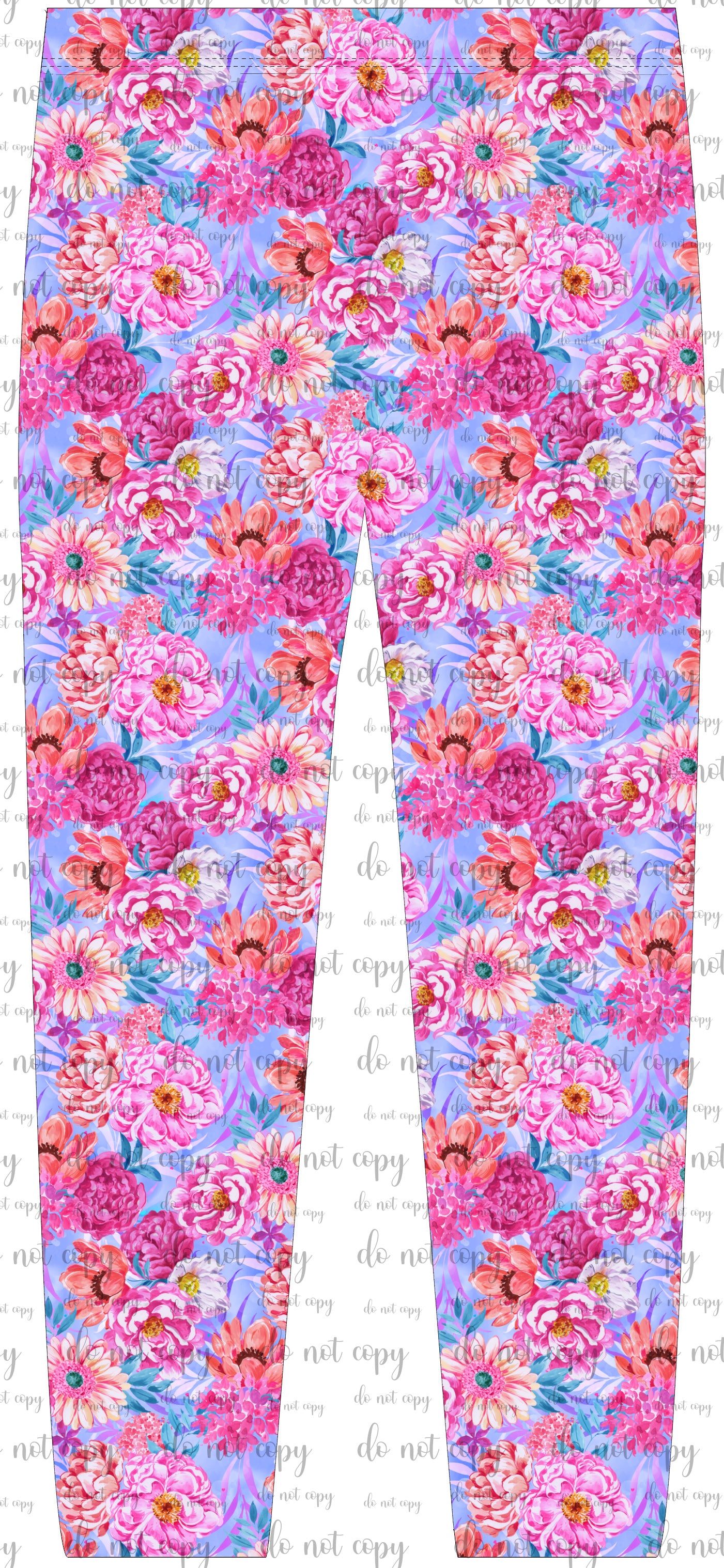 RTS Girl's Leggings - Mystical Blooms Flowers