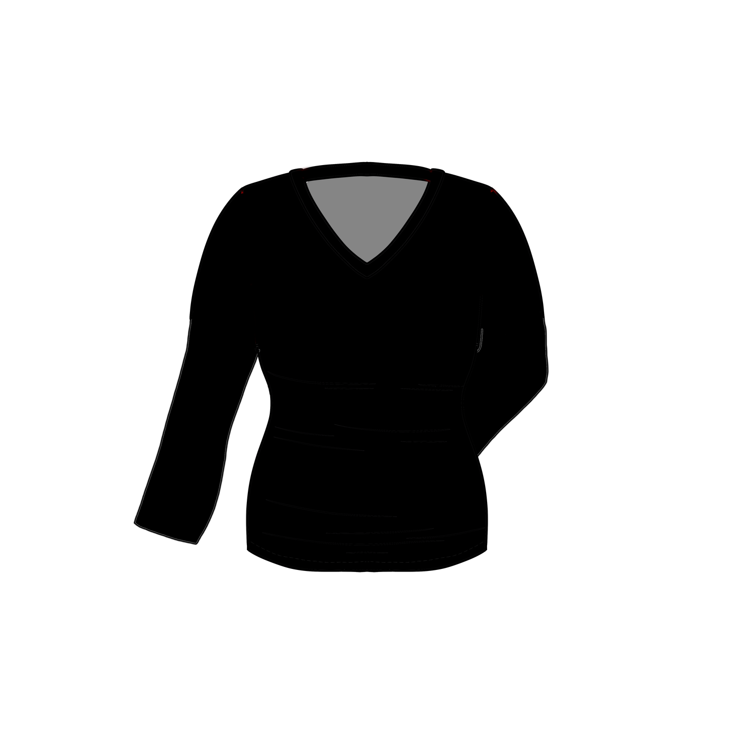 NOV Pre-Order LONG SLEEVE Women's Oversized V-Neck Tee - SOLIDS