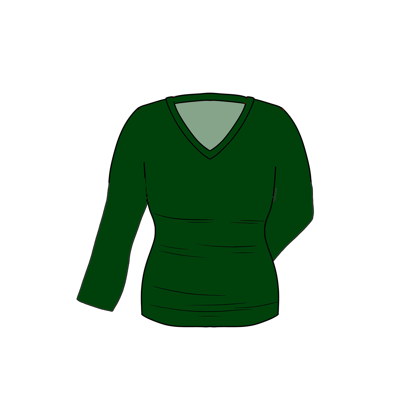 NOV Pre-Order LONG SLEEVE Women's Oversized V-Neck Tee - SOLIDS