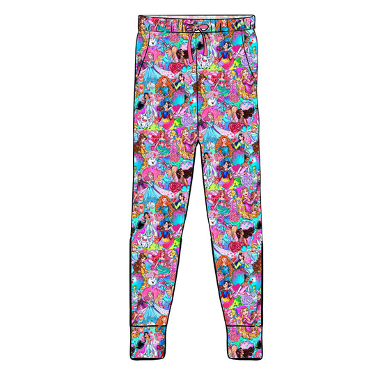 Feb Pre-order Adult Joggers - Valentines Princesses