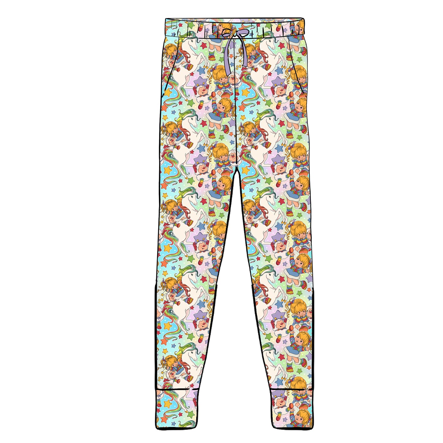 July Pre-order Women's Pajama Joggers - Vintage Rainbow