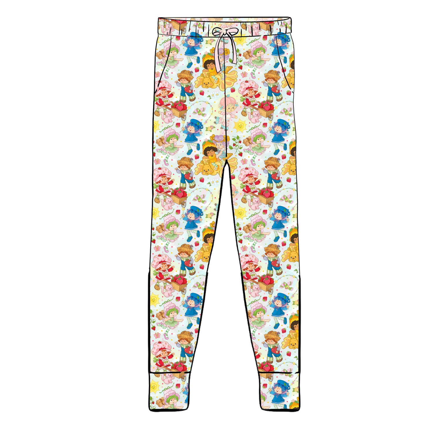 July Pre-order Women's Pajama Joggers - Vintage Strawberry