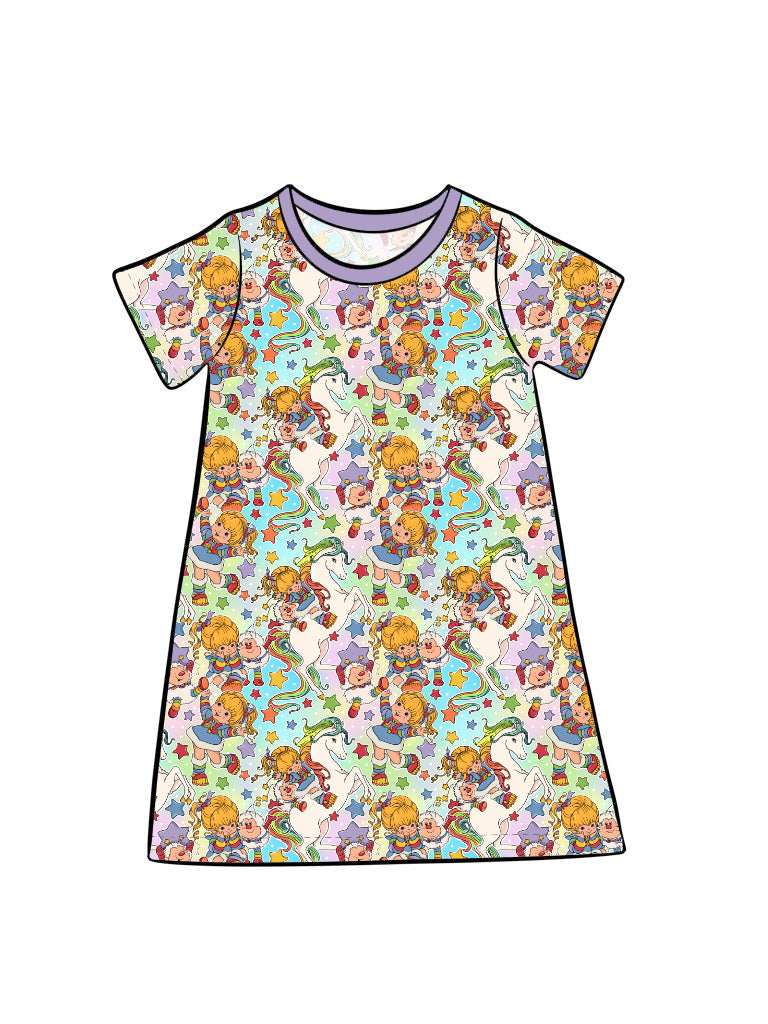 July Pre-order Kid's Lounge Gown - Vintage Rainbow