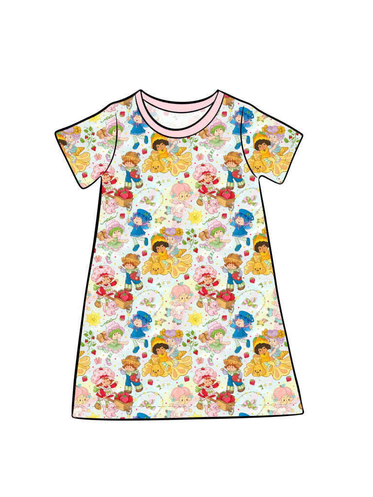 July Pre-order Kid's Lounge Gown - Vintage Strawberry