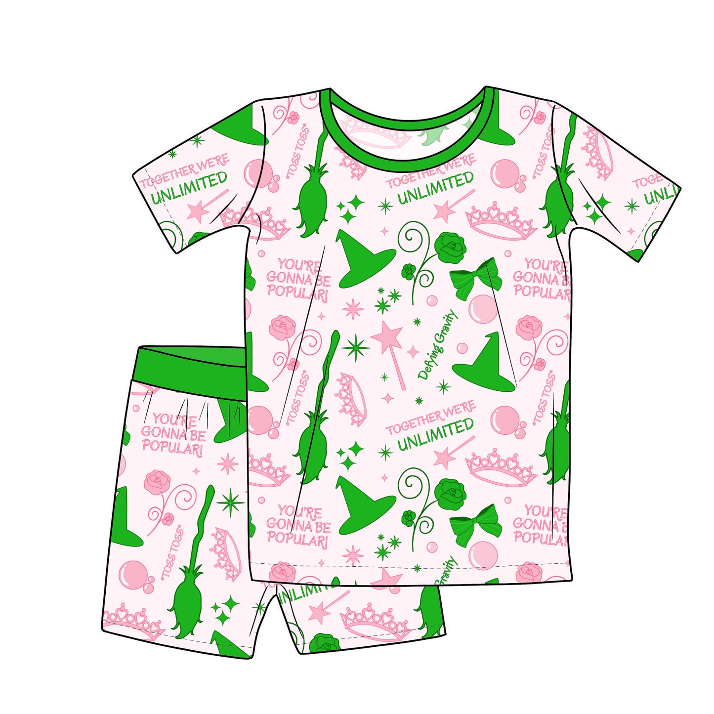 RTS Short Sleeve and Shorts Pajama Set - Unlimited
