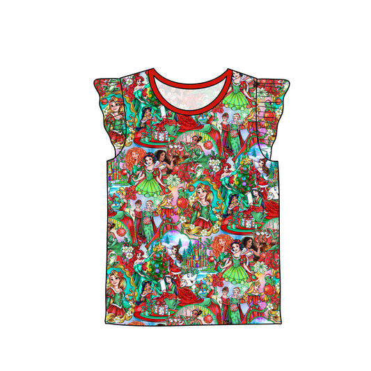 RTS Flutter Sleeve Tee - XMas Princesses
