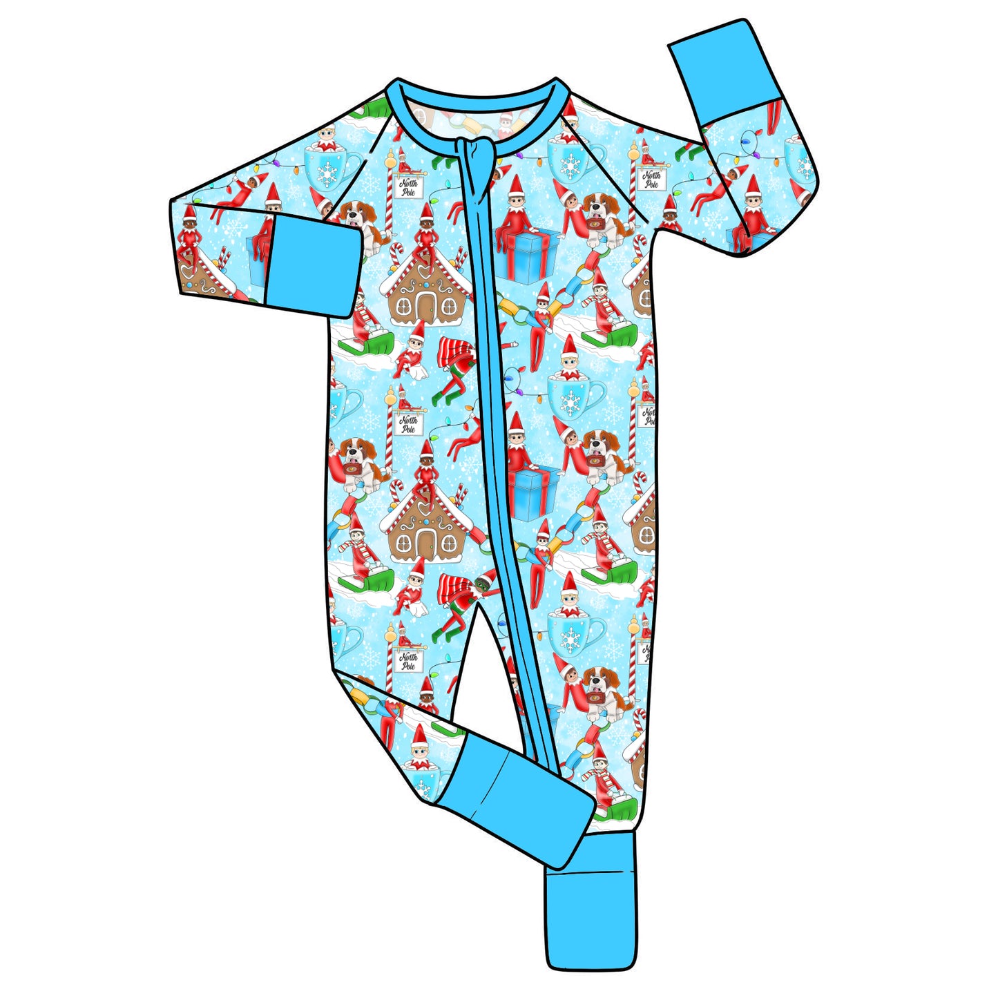 NOV Pre-Order Bamboo Convertible Zip Romper - Elfie 2026