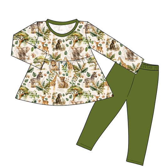 RTS Peplum and Leggings - Zoo Crew