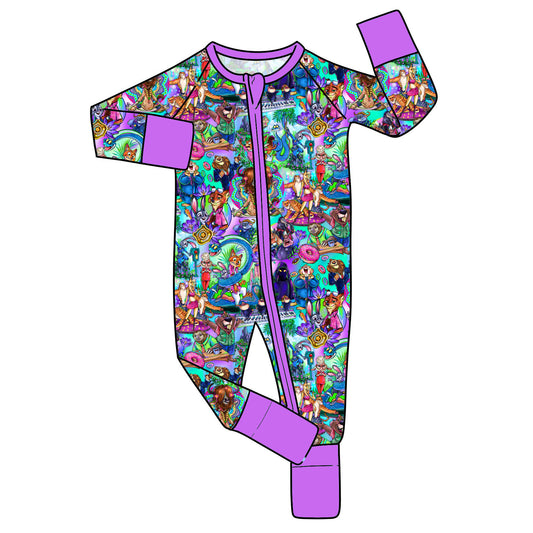 RTS Bamboo Convertible Zip Romper - Zoo2