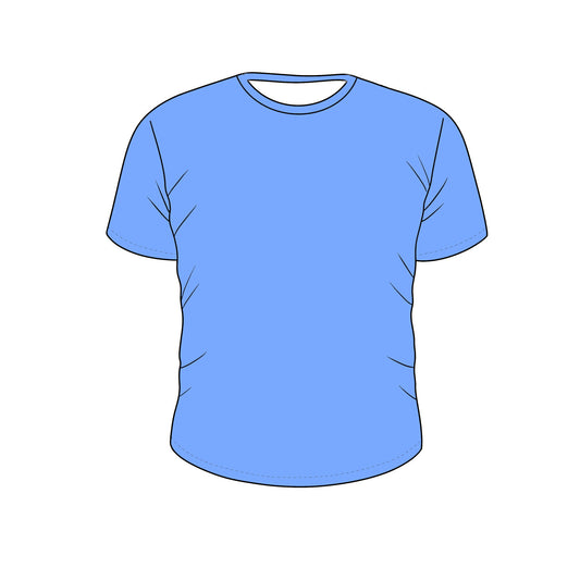 RTS Bamboo Adult Oversized Tee - BLUE Solid (Do You Wanna Build A Snowman?)