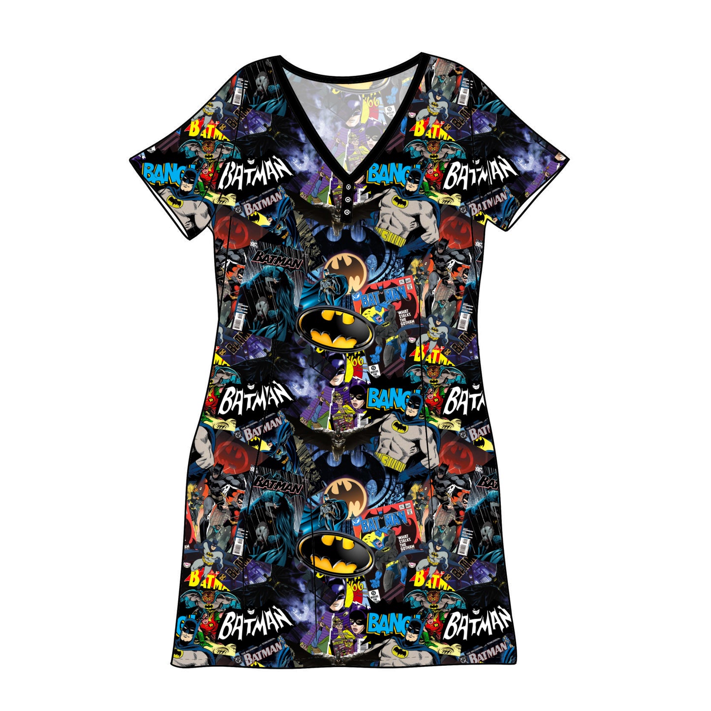 RTS Bamboo Adult Sleep Gown - Caped Crusader