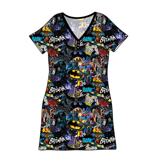 RTS Bamboo Adult Sleep Gown - Caped Crusader