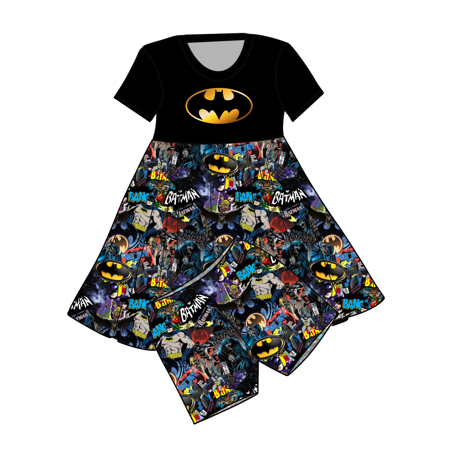 RTS Bamboo Graphic Twirl with Shorts - Caped Crusader