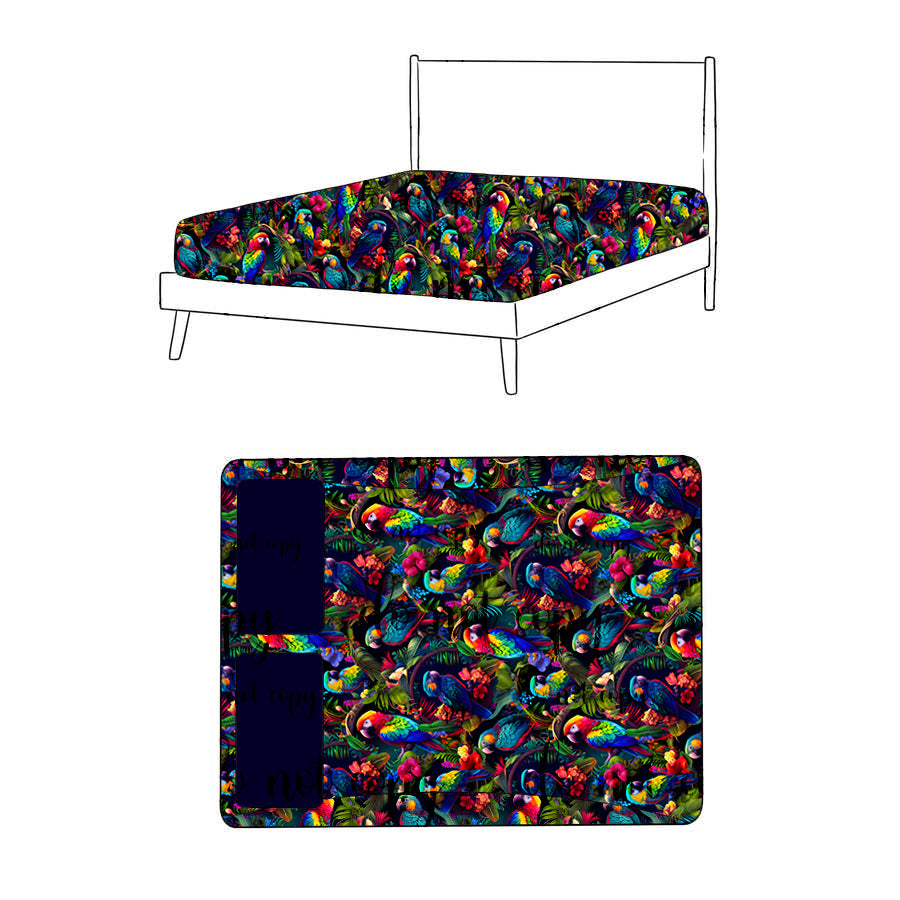 June Pre-order Queen/King Fitted Sheet - Birds