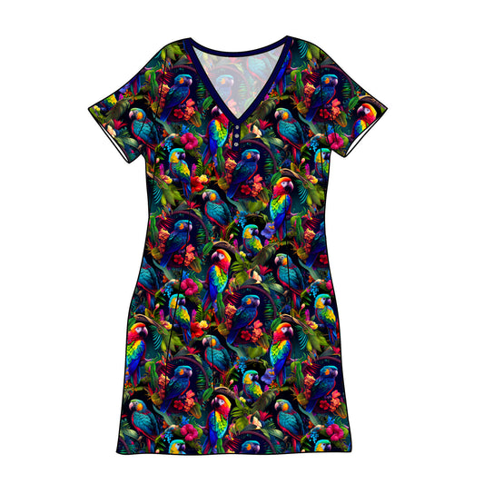 June Pre-Order Bamboo Adult Sleep Gown - Birds