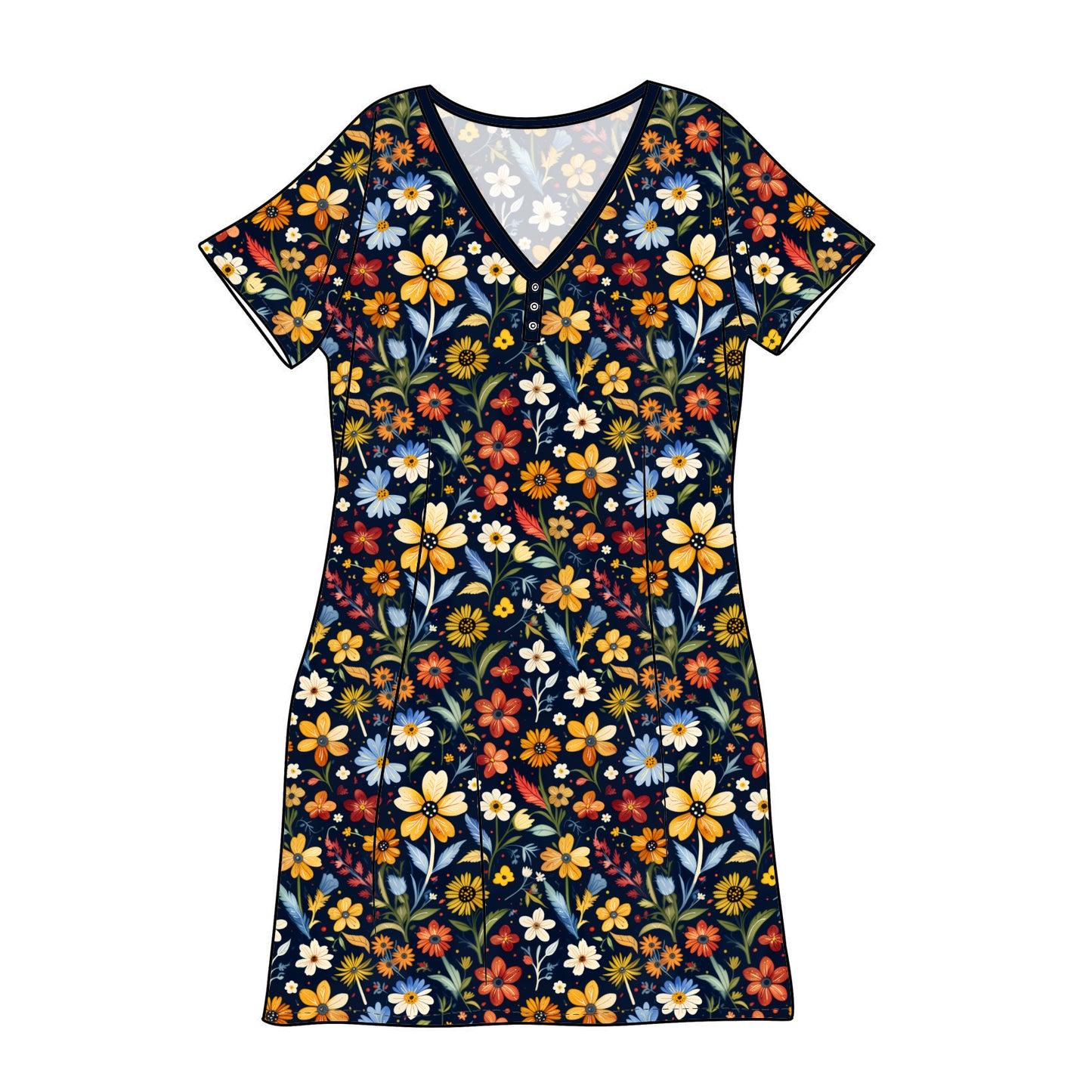 RTS Bamboo Adult Sleep Gown - Wild As A Flower