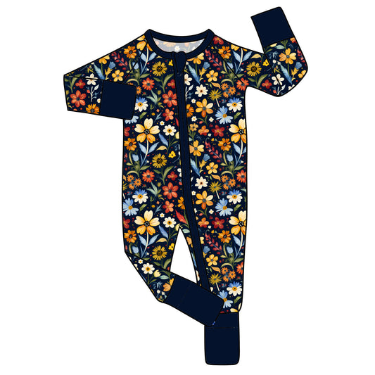 RTS Bamboo Convertible Zip Romper - Wild As A Flower