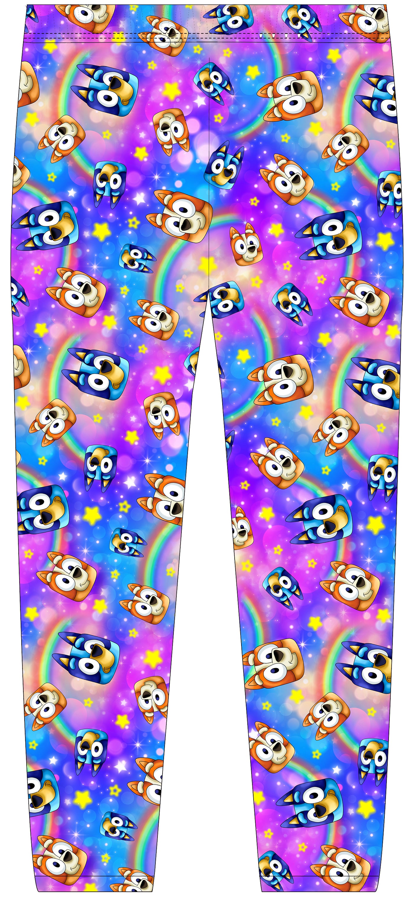 RTS Girl's Leggings - Rainbow Dogs (Heads)