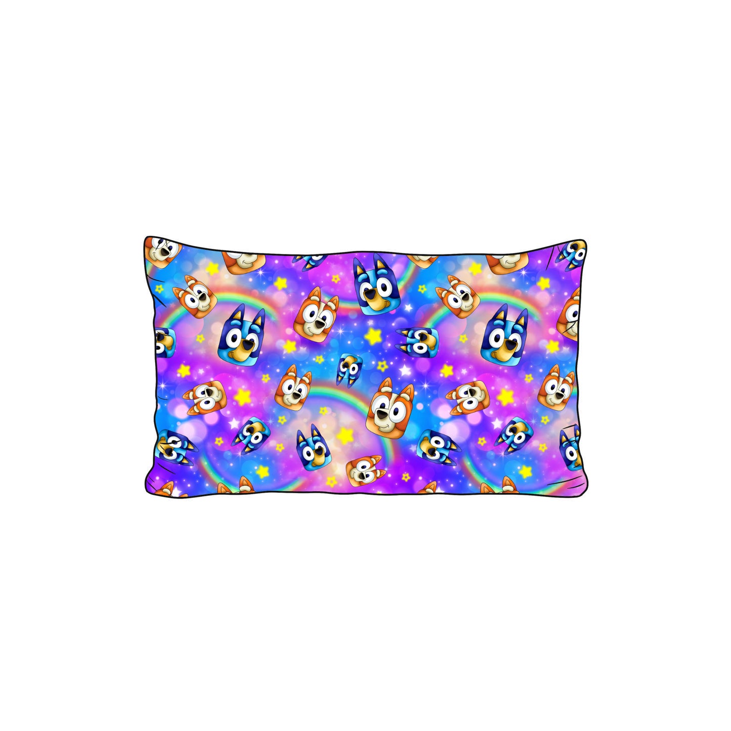 RTS Bamboo Pillowcase - Rainbow Dogs (Heads)