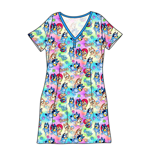 RTS Bamboo Adult Sleep Gown - Sisters Colorful