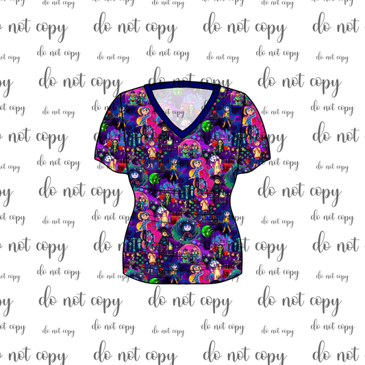 RTS Bamboo Adult V-Neck Tee - Buttons