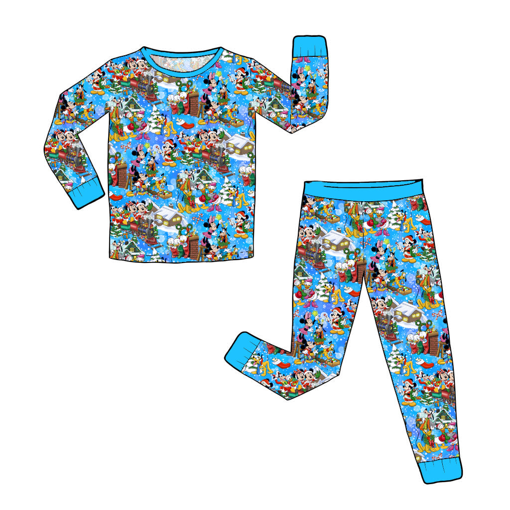 RTS Long Sleeve and Pants Pajama Set - All Aboard