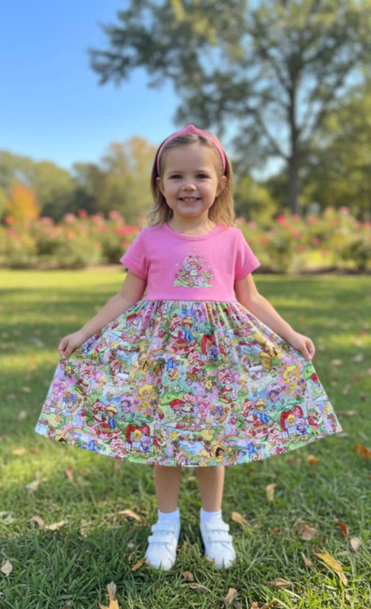 RTS Bamboo Graphic Twirl with Shorts - Strawberry Surprise