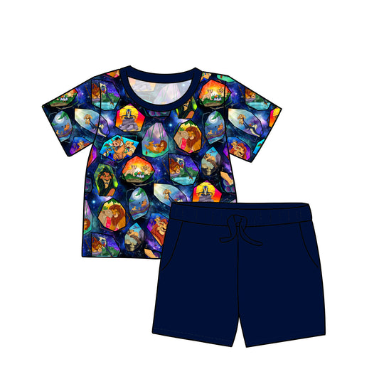 Jan27 Pre-Order Tee and Shorts Bamboo Daywear - Galaxy King