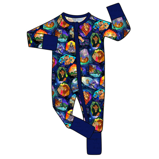 Jan27 Pre-Order Bamboo Convertible Zip Romper - Galaxy King