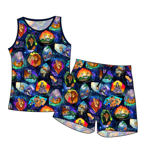 Jan27 Pre-Order Tank and Shorts Pajama Set - Galaxy King