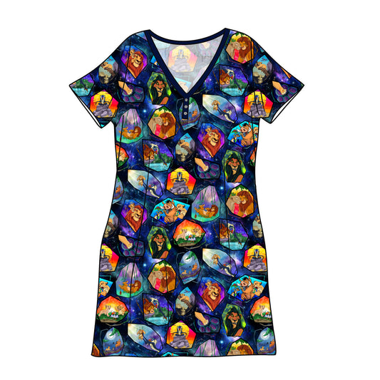 Jan27 Pre-Order Bamboo Adult Sleep Gown - Galaxy King