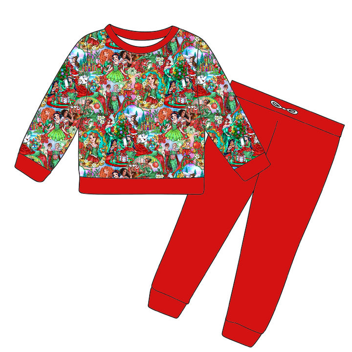 RTS Crewneck Jogger Set - XMas Princesses