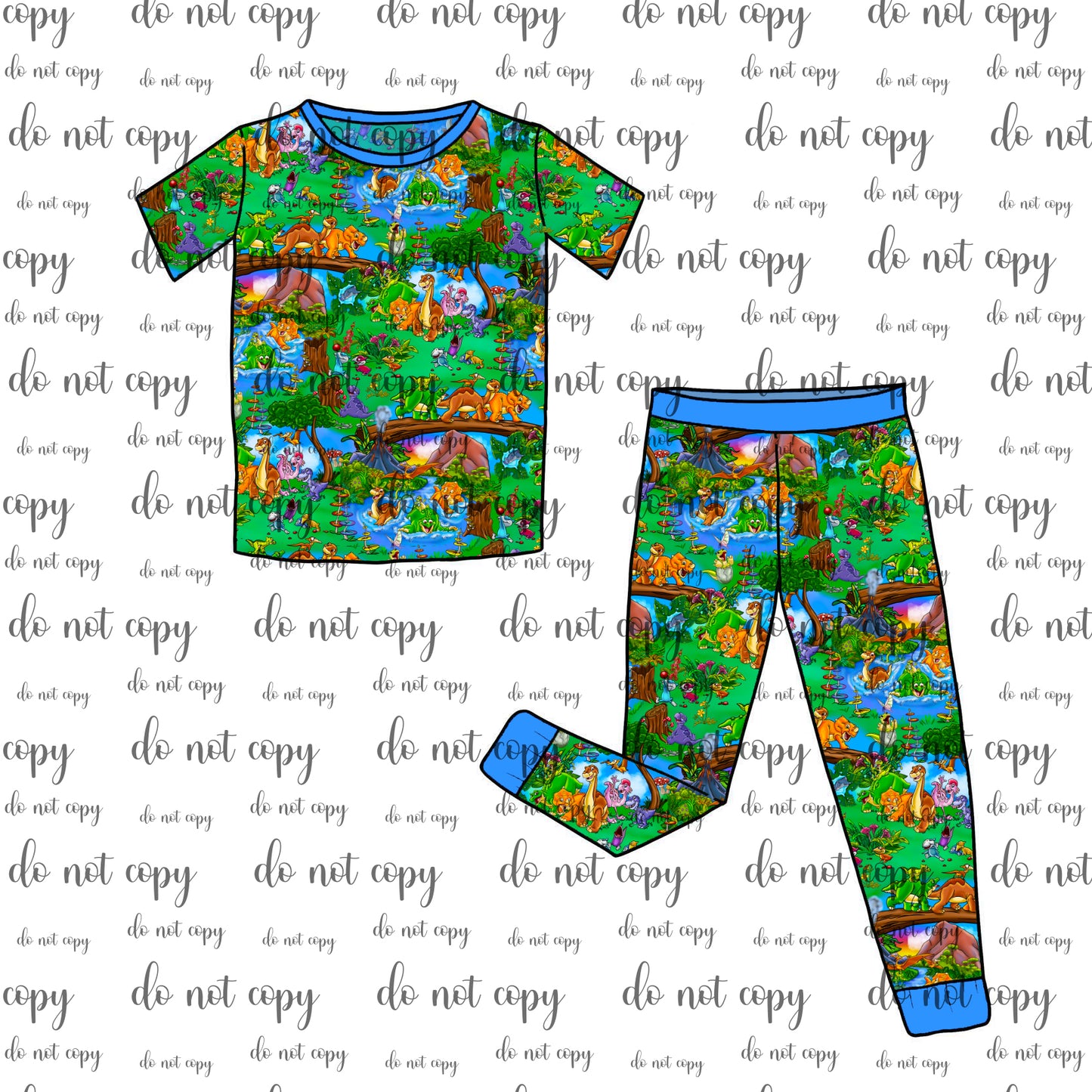 RTS Short Sleeve and Pants Pajama Set - Littlefoot