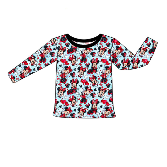 RTS (girl's/unisex) Bamboo Long Sleeve Tee - So Minnie Hearts