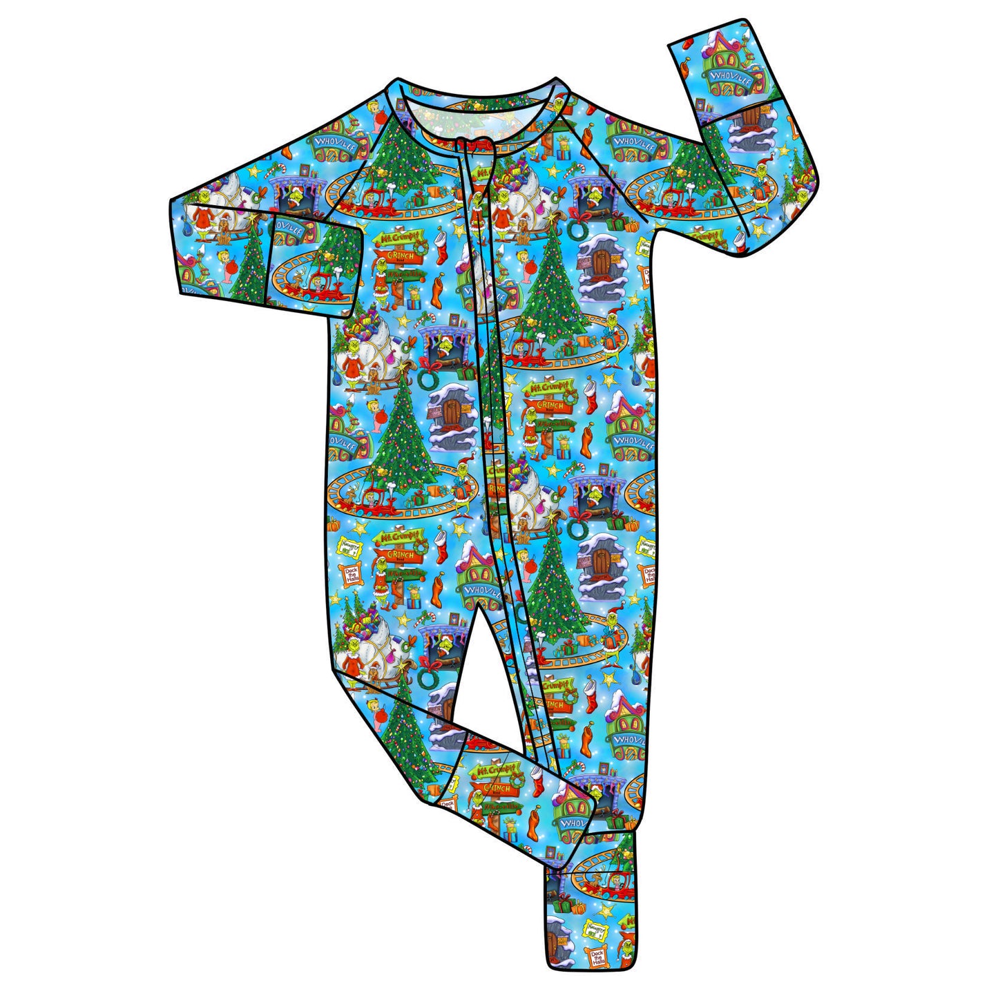SIZE DOWN! RTS ADULT Bamboo Convertible Zip Romper - Mean One
