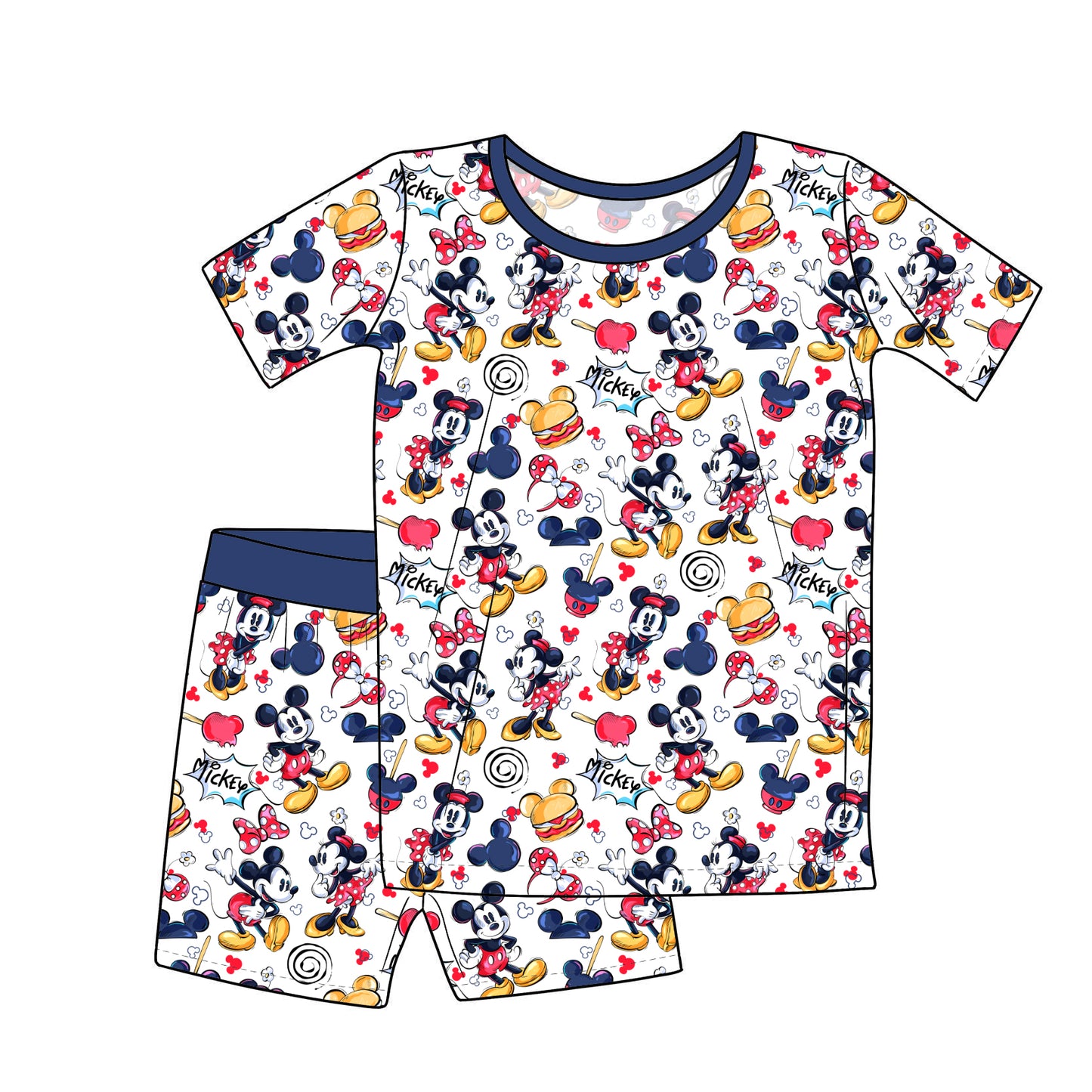 May Pre-Order Short Sleeve and Shorts Pajamas - Mouse Treats