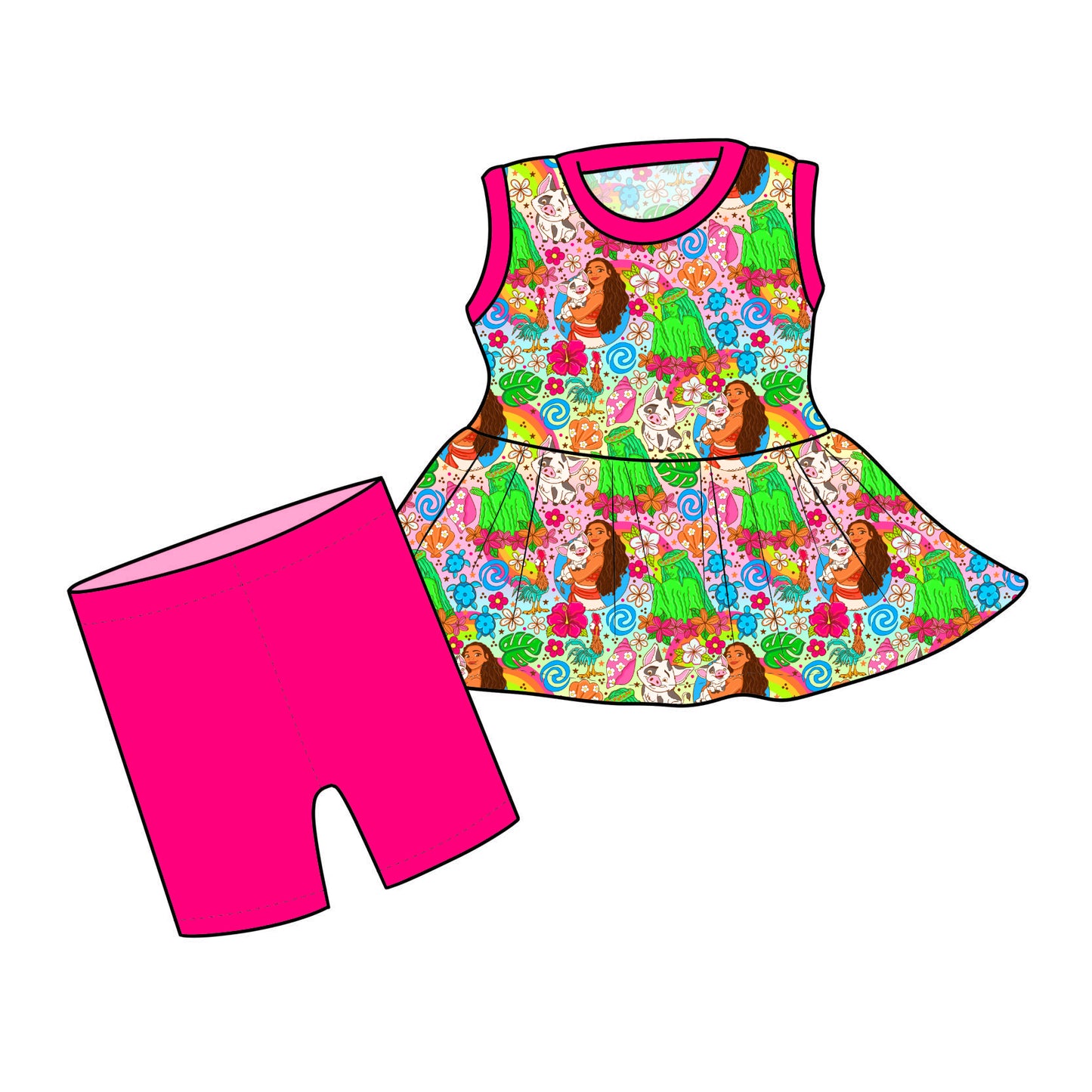 Jan27 Pre-Order Sleeveless Peplum and Shorts - Wayfinder
