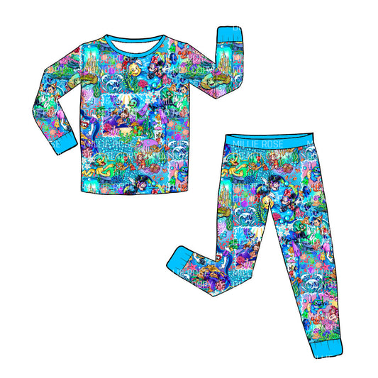 JAN Pre-Order Bamboo Long Sleeve and Pants Pajama Set - Ocean Buddies
