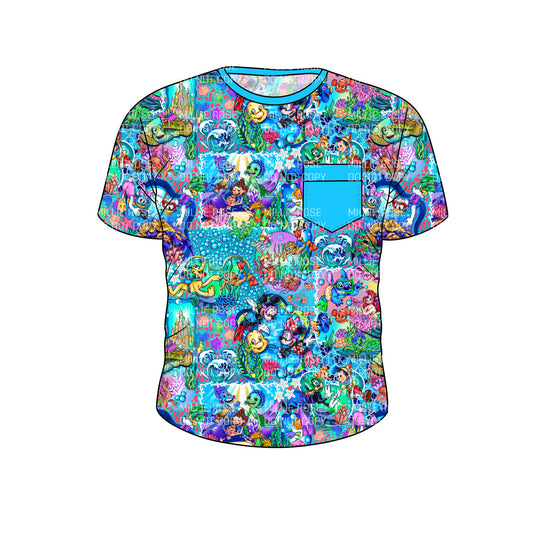 JAN Pre-Order Bamboo Short Sleeve Pocket Tee - Ocean Buddies