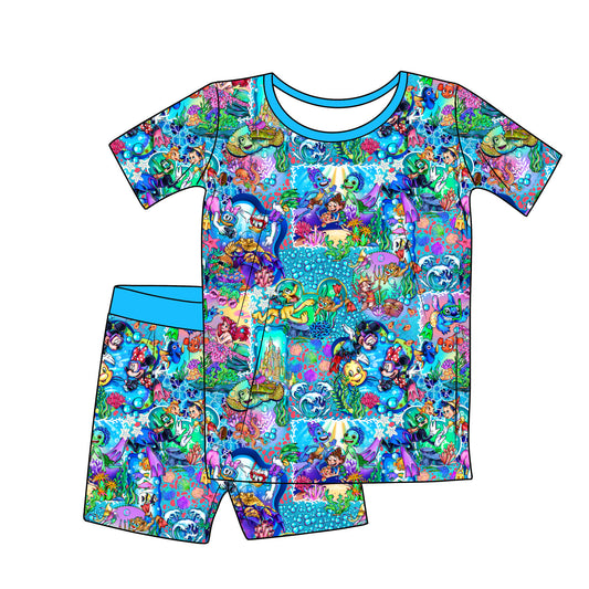 RTS Short Sleeve and Shorts Pajama Set - Ocean Buddies