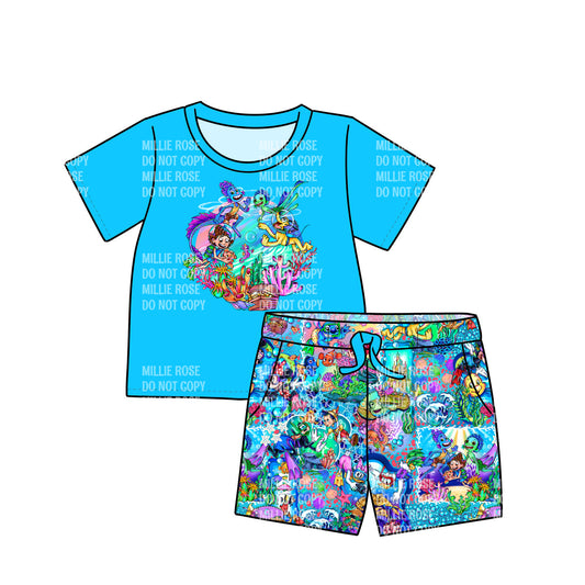 JAN Pre-Order Tee and Shorts Bamboo Daywear - Ocean Buddies