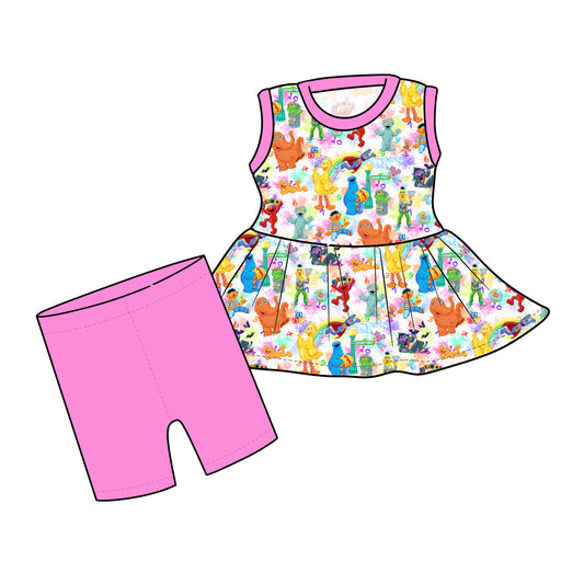 May Pre-Order Sleeveless Peplum and Shorts - Sunny Days