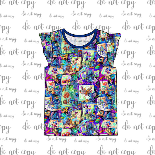 RTS Flutter Sleeve Tee - Picasso