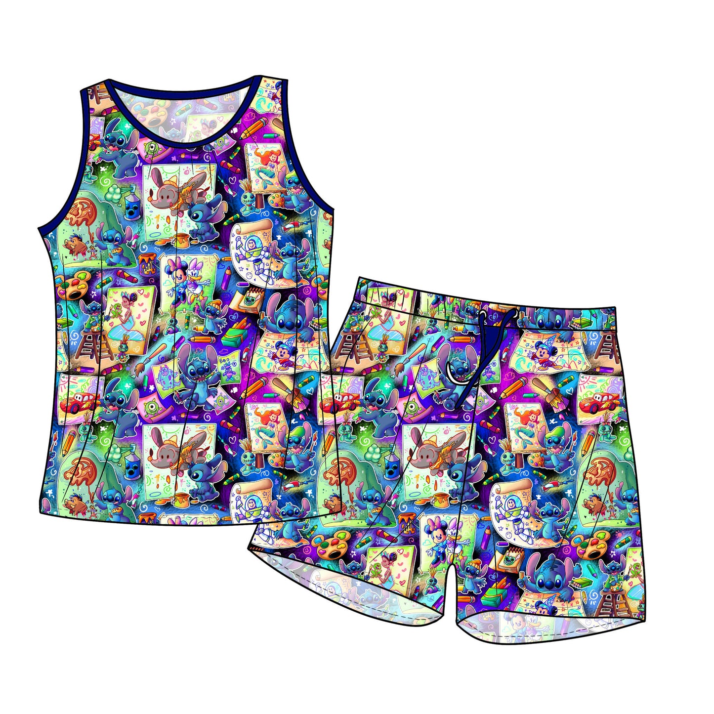 RTS Tank and Shorts Set - Picasso