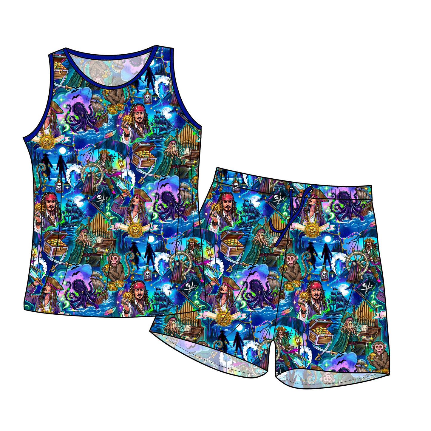 Sept/Oct Pre-Order Tank and Shorts Pajama Set - Pirates