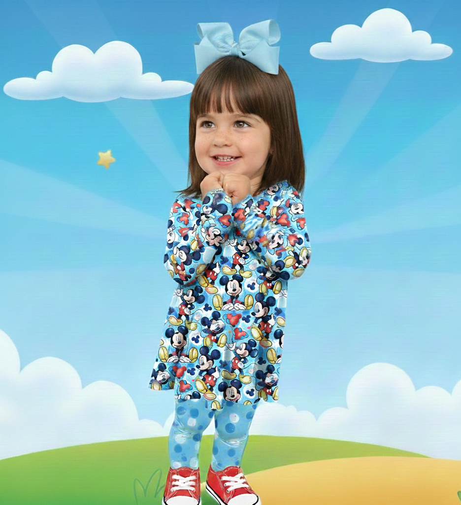 RTS Peplum and Leggings - Mouse Spots