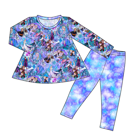 RTS Peplum and Leggings - Let It Go Rerun