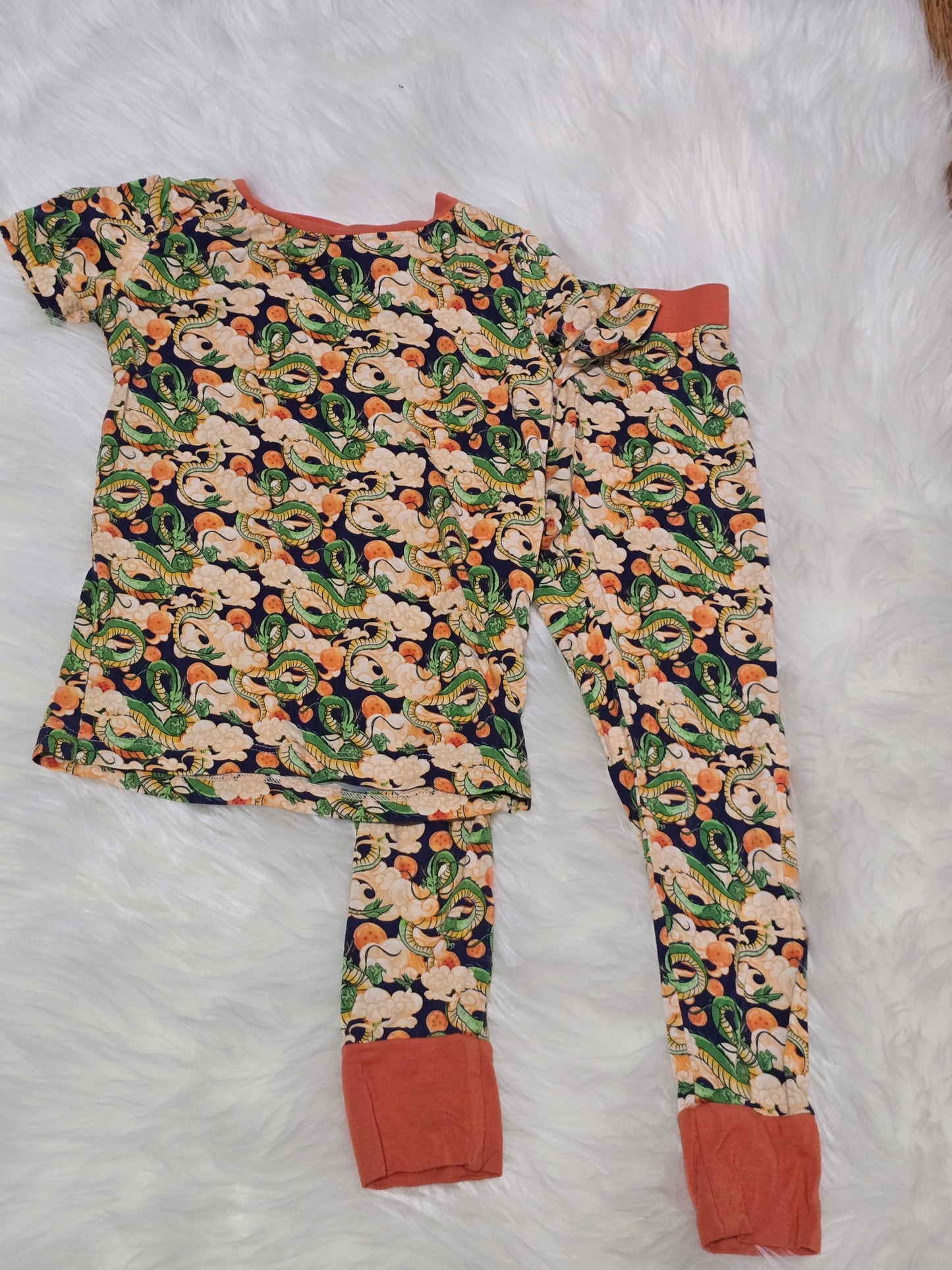 RTS 2T Shenron short sleeve and pants pajamas - GUC