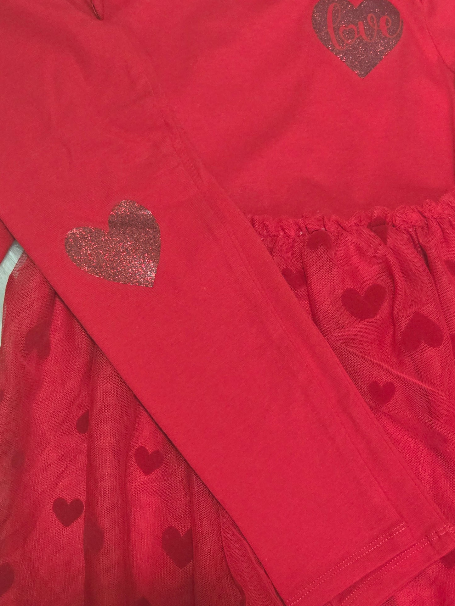 RTS 3T Red Love Dress and Leggings -NOT BAMBOO - NWT